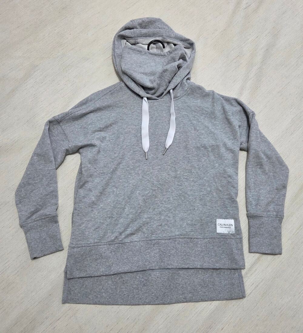 Calvin Klein Performance Grey Hoodie with warm neck womans size XS